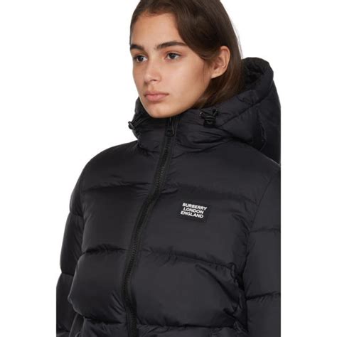 burberry black monogram puffer down leith jacket|Burberry Black Monogram Trim Puffer Down Leith Jacket.